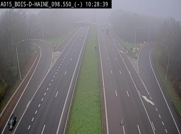 <h2>Webcam autoroute Belgique - Bois d'Haine - E42 - BK 98.6</h2>