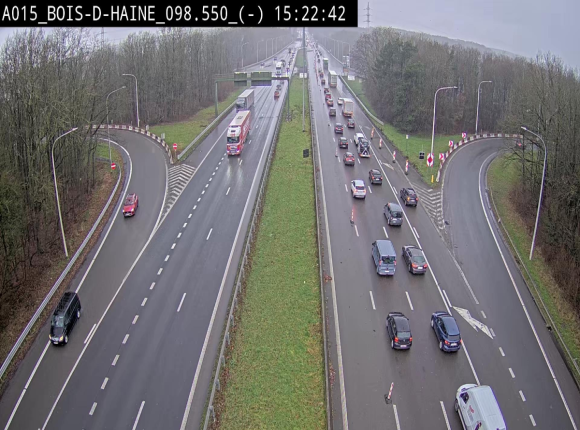 Webcam autoroute Belgique - Bois d'Haine - E42 - BK 98.6