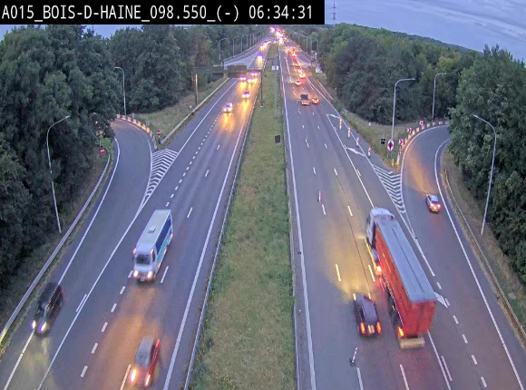 <h2>Webcam autoroute Belgique - Bois d'Haine - E42 - BK 98.6</h2>