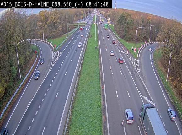 <h2>Webcam autoroute Belgique - Bois d'Haine - E42 - BK 98.6</h2>