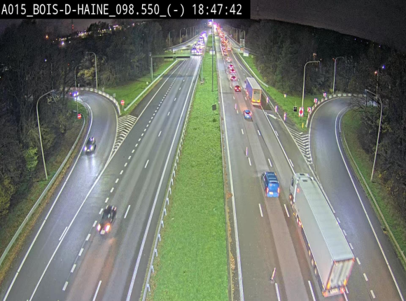 <h2>Webcam autoroute Belgique - Bois d'Haine - E42 - BK 98.6</h2>