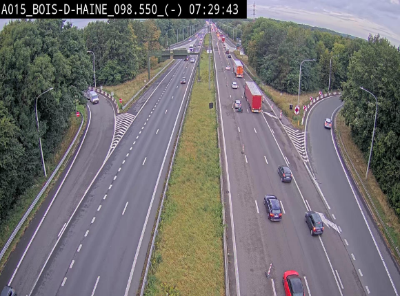 <h2>Webcam autoroute Belgique - Bois d'Haine - E42 - BK 98.6</h2>