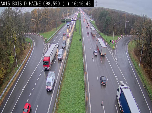 <h2>Webcam autoroute Belgique - Bois d'Haine - E42 - BK 98.6</h2>