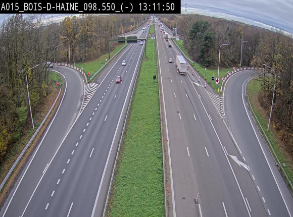 <h2>Webcam autoroute Belgique - Bois d'Haine - E42 - BK 98.6</h2>