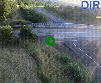 Webcam sur A84 à hauteur de Pont-Farcy, au niveau du pont autoroutier sur la Vire, au sud de Saint-Lô