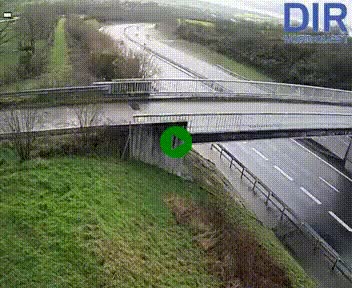 <h2>Webcam sur A84 à hauteur de Pont-Farcy, au niveau du pont autoroutier sur la Vire, au sud de Saint-Lô</h2>