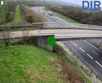 <h2>Webcam sur A84 à hauteur de Pont-Farcy, au niveau du pont autoroutier sur la Vire, au sud de Saint-Lô</h2>