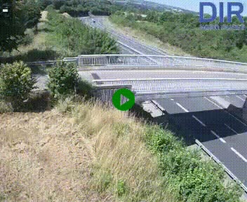 Webcam sur A84 à hauteur de Pont-Farcy, au niveau du pont autoroutier sur la Vire, au sud de Saint-Lô