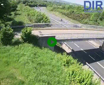 Webcam sur A84 à hauteur de Pont-Farcy, au niveau du pont autoroutier sur la Vire, au sud de Saint-Lô