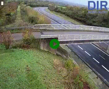 <h2>Webcam sur A84 à hauteur de Pont-Farcy, au niveau du pont autoroutier sur la Vire, au sud de Saint-Lô</h2>