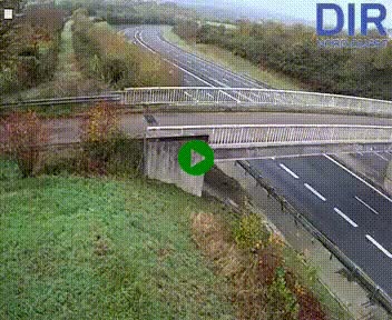 Webcam sur A84 à hauteur de Pont-Farcy, au niveau du pont autoroutier sur la Vire, au sud de Saint-Lô