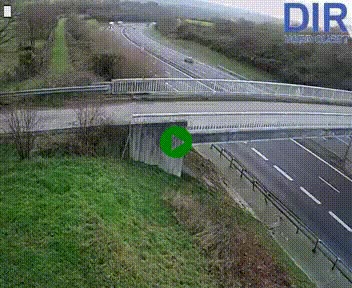 Webcam sur A84 à hauteur de Pont-Farcy, au niveau du pont autoroutier sur la Vire, au sud de Saint-Lô