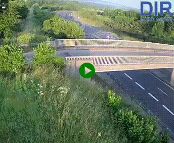 Webcam sur A84 à hauteur de Pont-Farcy, au niveau du pont autoroutier sur la Vire, au sud de Saint-Lô