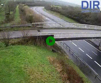 Webcam sur A84 à hauteur de Pont-Farcy, au niveau du pont autoroutier sur la Vire, au sud de Saint-Lô