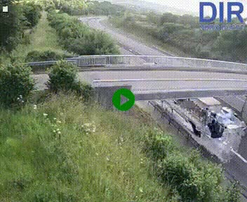 Webcam sur A84 à hauteur de Pont-Farcy, au niveau du pont autoroutier sur la Vire, au sud de Saint-Lô