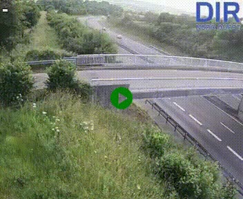 Webcam sur A84 à hauteur de Pont-Farcy, au niveau du pont autoroutier sur la Vire, au sud de Saint-Lô