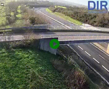 <h2>Webcam sur A84 à hauteur de Pont-Farcy, au niveau du pont autoroutier sur la Vire, au sud de Saint-Lô</h2>