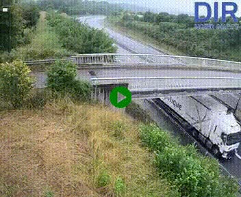 Webcam sur A84 à hauteur de Pont-Farcy, au niveau du pont autoroutier sur la Vire, au sud de Saint-Lô