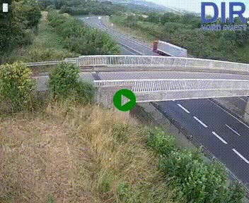 Webcam sur A84 à hauteur de Pont-Farcy, au niveau du pont autoroutier sur la Vire, au sud de Saint-Lô