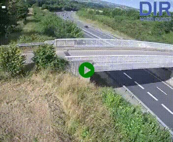 Webcam sur A84 à hauteur de Pont-Farcy, au niveau du pont autoroutier sur la Vire, au sud de Saint-Lô