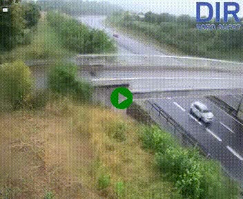 Webcam sur A84 à hauteur de Pont-Farcy, au niveau du pont autoroutier sur la Vire, au sud de Saint-Lô