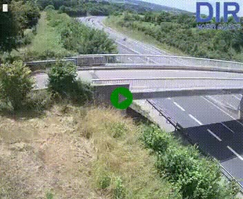 Webcam sur A84 à hauteur de Pont-Farcy, au niveau du pont autoroutier sur la Vire, au sud de Saint-Lô