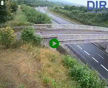 Webcam sur A84 à hauteur de Pont-Farcy, au niveau du pont autoroutier sur la Vire, au sud de Saint-Lô