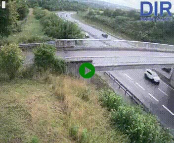 Webcam sur A84 à hauteur de Pont-Farcy, au niveau du pont autoroutier sur la Vire, au sud de Saint-Lô