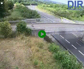 Webcam sur A84 à hauteur de Pont-Farcy, au niveau du pont autoroutier sur la Vire, au sud de Saint-Lô