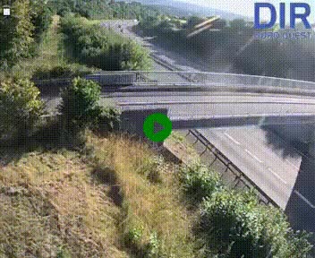 Webcam sur A84 à hauteur de Pont-Farcy, au niveau du pont autoroutier sur la Vire, au sud de Saint-Lô