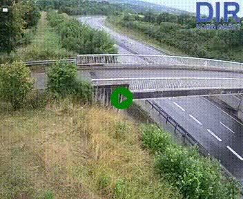Webcam sur A84 à hauteur de Pont-Farcy, au niveau du pont autoroutier sur la Vire, au sud de Saint-Lô