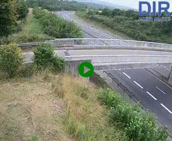 Webcam sur A84 à hauteur de Pont-Farcy, au niveau du pont autoroutier sur la Vire, au sud de Saint-Lô