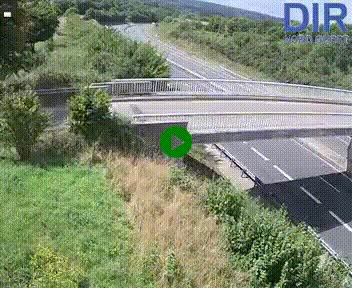Webcam sur A84 à hauteur de Pont-Farcy, au niveau du pont autoroutier sur la Vire, au sud de Saint-Lô