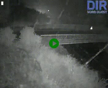 Webcam sur A84 à hauteur de Pont-Farcy, au niveau du pont autoroutier sur la Vire, au sud de Saint-Lô