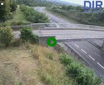 Webcam sur A84 à hauteur de Pont-Farcy, au niveau du pont autoroutier sur la Vire, au sud de Saint-Lô