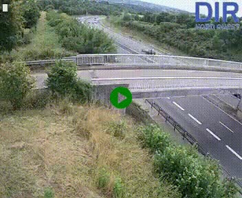 Webcam sur A84 à hauteur de Pont-Farcy, au niveau du pont autoroutier sur la Vire, au sud de Saint-Lô