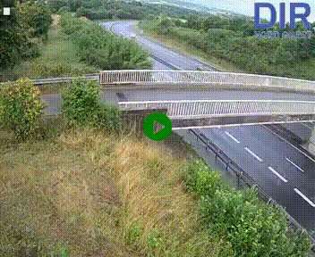 Webcam sur A84 à hauteur de Pont-Farcy, au niveau du pont autoroutier sur la Vire, au sud de Saint-Lô