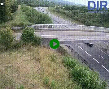 Webcam sur A84 à hauteur de Pont-Farcy, au niveau du pont autoroutier sur la Vire, au sud de Saint-Lô