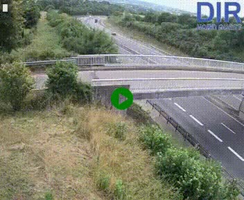 Webcam sur A84 à hauteur de Pont-Farcy, au niveau du pont autoroutier sur la Vire, au sud de Saint-Lô