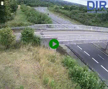 Webcam sur A84 à hauteur de Pont-Farcy, au niveau du pont autoroutier sur la Vire, au sud de Saint-Lô