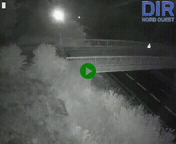 Webcam sur A84 à hauteur de Pont-Farcy, au niveau du pont autoroutier sur la Vire, au sud de Saint-Lô