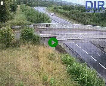 Webcam sur A84 à hauteur de Pont-Farcy, au niveau du pont autoroutier sur la Vire, au sud de Saint-Lô