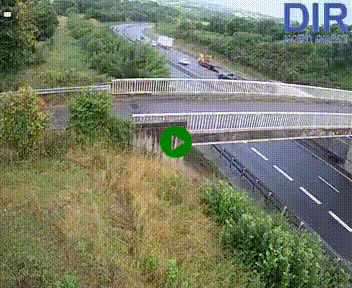 Webcam sur A84 à hauteur de Pont-Farcy, au niveau du pont autoroutier sur la Vire, au sud de Saint-Lô