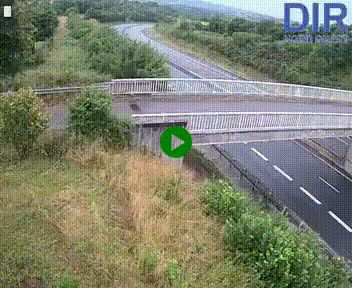 Webcam sur A84 à hauteur de Pont-Farcy, au niveau du pont autoroutier sur la Vire, au sud de Saint-Lô