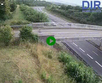Webcam sur A84 à hauteur de Pont-Farcy, au niveau du pont autoroutier sur la Vire, au sud de Saint-Lô