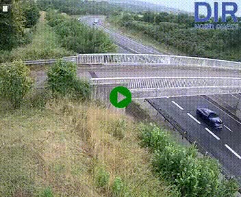 Webcam sur A84 à hauteur de Pont-Farcy, au niveau du pont autoroutier sur la Vire, au sud de Saint-Lô