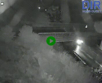 Webcam sur A84 à hauteur de Pont-Farcy, au niveau du pont autoroutier sur la Vire, au sud de Saint-Lô