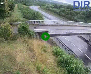 Webcam sur A84 à hauteur de Pont-Farcy, au niveau du pont autoroutier sur la Vire, au sud de Saint-Lô