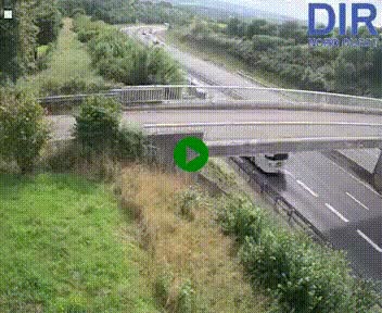 Webcam sur A84 à hauteur de Pont-Farcy, au niveau du pont autoroutier sur la Vire, au sud de Saint-Lô