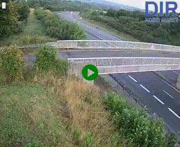 Webcam sur A84 à hauteur de Pont-Farcy, au niveau du pont autoroutier sur la Vire, au sud de Saint-Lô